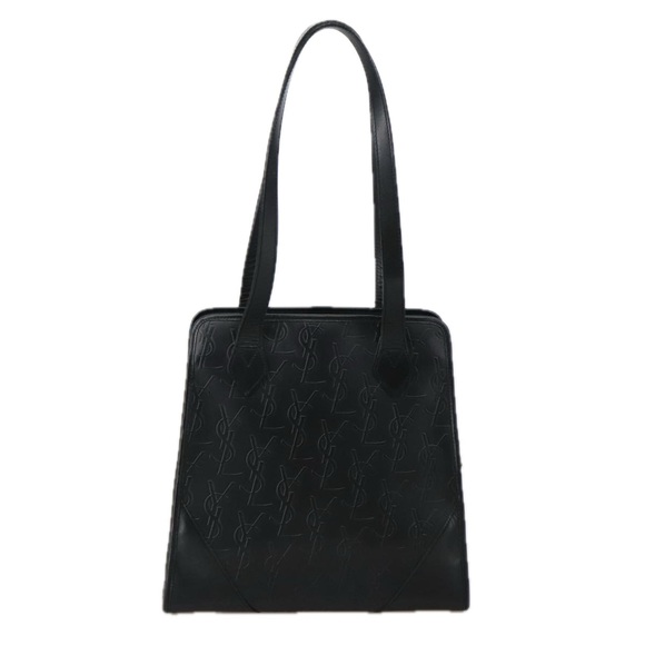 SAINT LAURENT Shoulder Bag PVCCanvas Black Gold Auth yk15945 - Picture 3 of 16